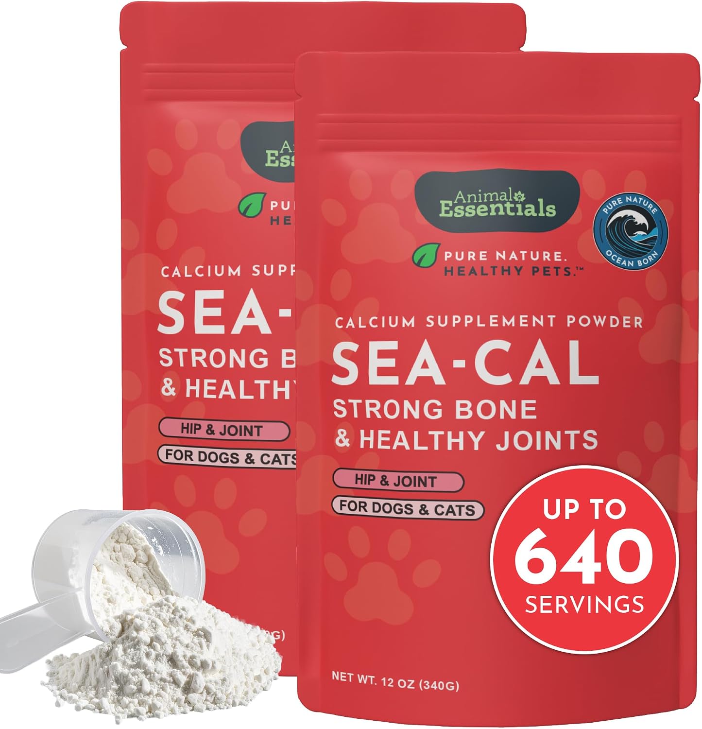 Animal Essentials Sea-Cal - Pure Seaweed Calcium Powder for Dogs with Magnesium, Joint Supplement for Dogs & Cats for Healthy Bones & Teeth, Joint Health, Vegan Icelandic Seaweed Calcium - 12 oz - Image 10