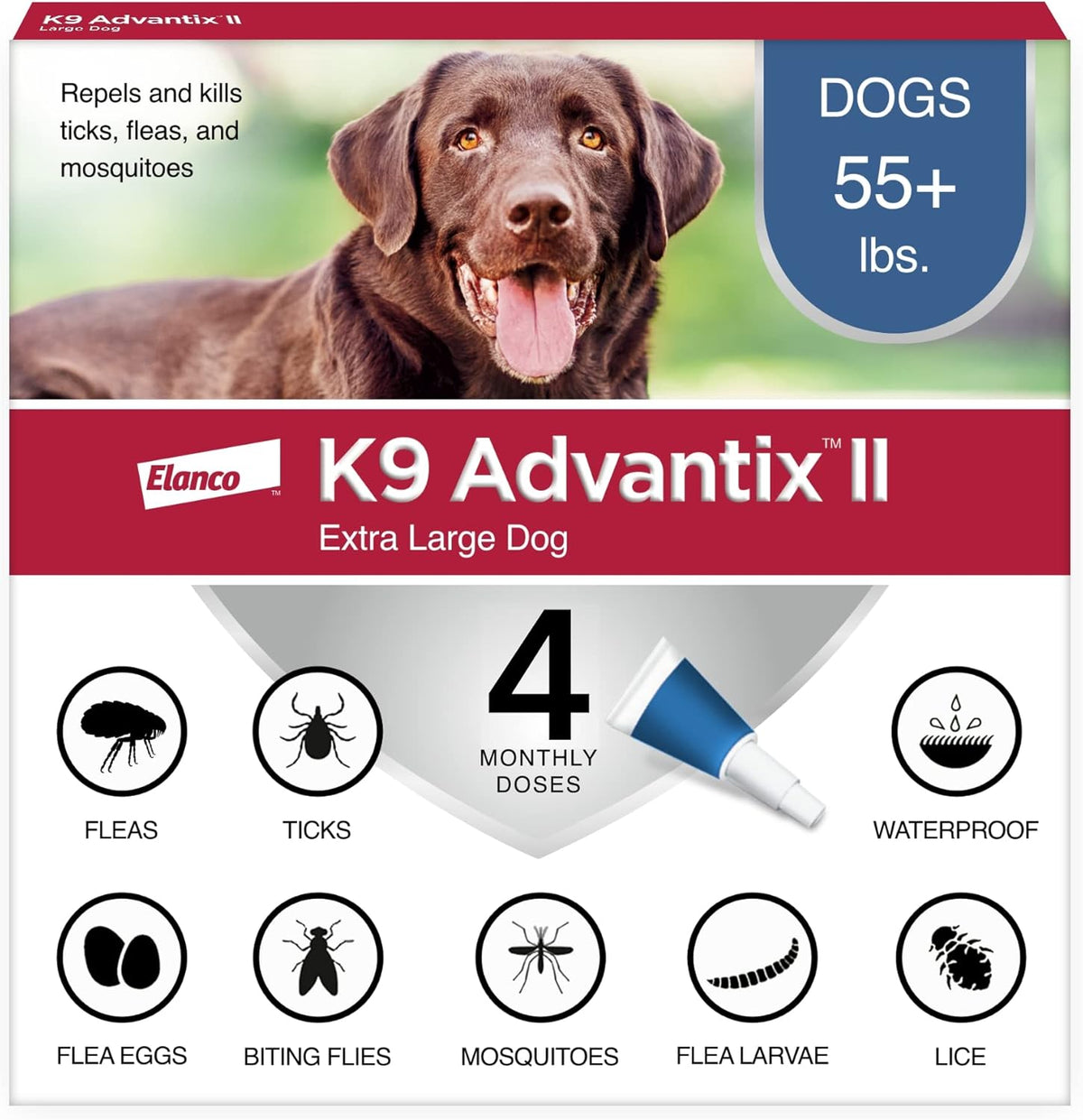 K9 Advantix II XL Dog Vet-Recommended Flea, Tick & Mosquito Treatment & Prevention | Dogs Over 55 lbs. | 6-Mo Supply - Image 10