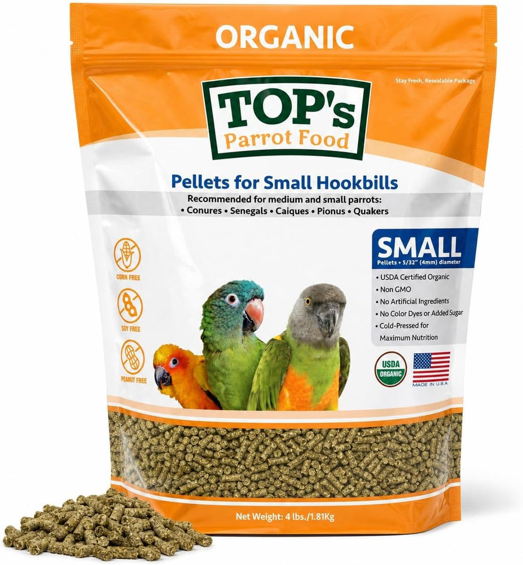 TOP's Parrot Pellets 4 lb, USDA Organic Certified, Non-GMO Bird Food for Hookbills - Image 15