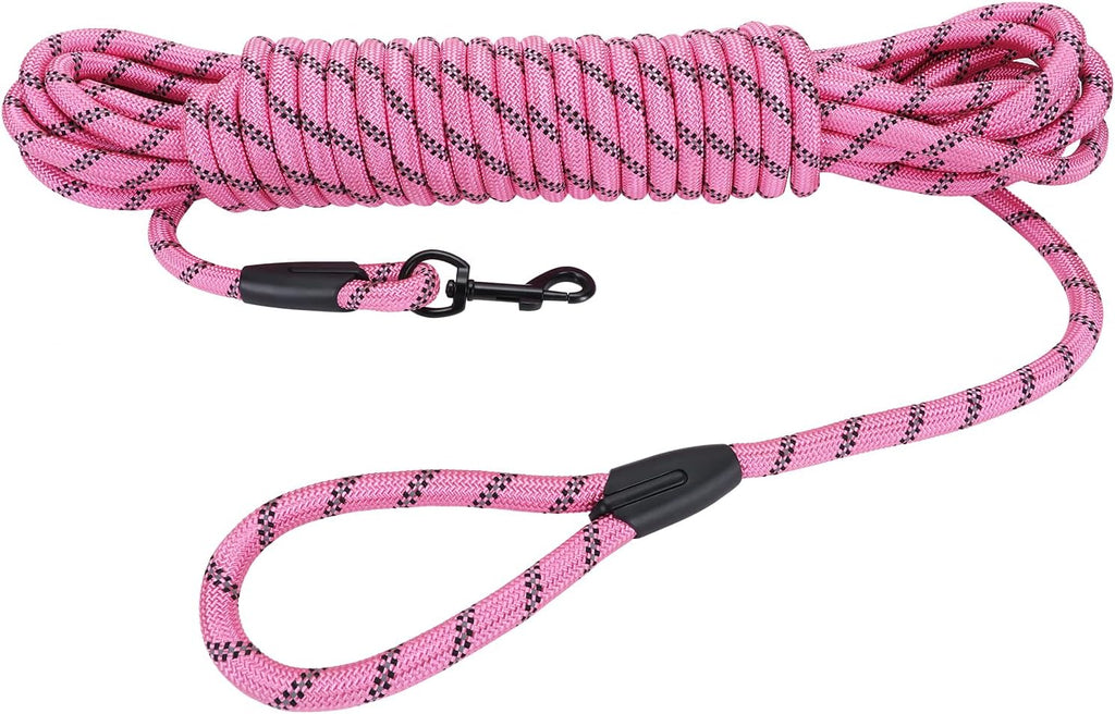 Hi Kiss Dog/Puppy Obedience Recall Training Agility Lead - 15ft 20ft 30ft 50ft 100ft Training Leash - Great for Play, Camping, or Backyard - Black 30ft - Image 12