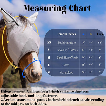 Gray Raelitego horse fly mask displayed for equestrian use