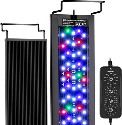 fishkeeper LED Aquarium Light, 24/7 Mode Aquarium Light for Plant Growth, IP68 Waterproof Adjustable Timer(4H/6H/8H/10H/11H/12H)/10 Brightness & 10 Colors Extendable Bracket for 18-24 Inch Fish Tank - Image 9