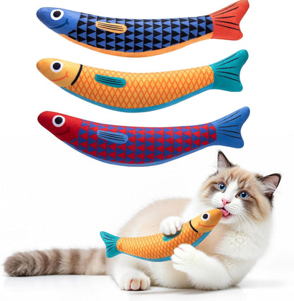 PetBusy Cat Toys with[5000mg A+Natural Catnip &Silvervine] [Baby Grade] Interactive Soft Chew Kicker Cat Toys for Indoor Cats & Kittens, [Crinkle &Bell] Fish Sound Toy, Drives Bored Cat Crazy with Fun - Image 11