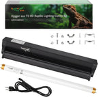 T5 UVB Reptile Light Fixture HO UVB Bulb Lighting Combo Kit, 10.0 UVB Light for Reptiles Terrarium Hood with 24W Reptile Light Bar UVA UVB Desert Lamp for Bearded Dragon Turtle Tank, 22Inch - Image 11
