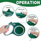 Ergonomic anti-slip handle of Meekamar retractable dog leash
