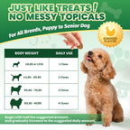 Cudory skin and coat support chewables for puppies and senior dogs.