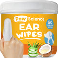 Paw Science dog ear cleaner wipes tub front view