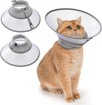 Close up look at the breathable fabric border of the Avont cat cone