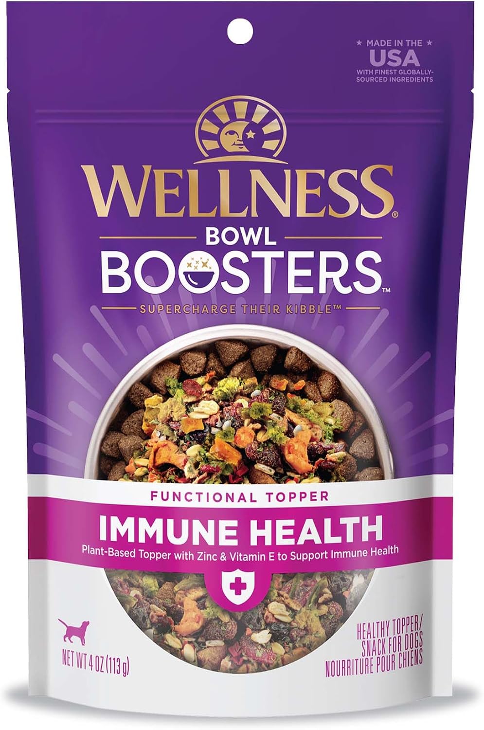 Wellness Bowl Boosters Digestive Health Dog Food Topper with Freeze Dried Pieces for Small, Medium, and Large Breeds, Sensitive Stomach, Grain Free, Natural, Chicken Recipe, 4 oz Bag - Image 11