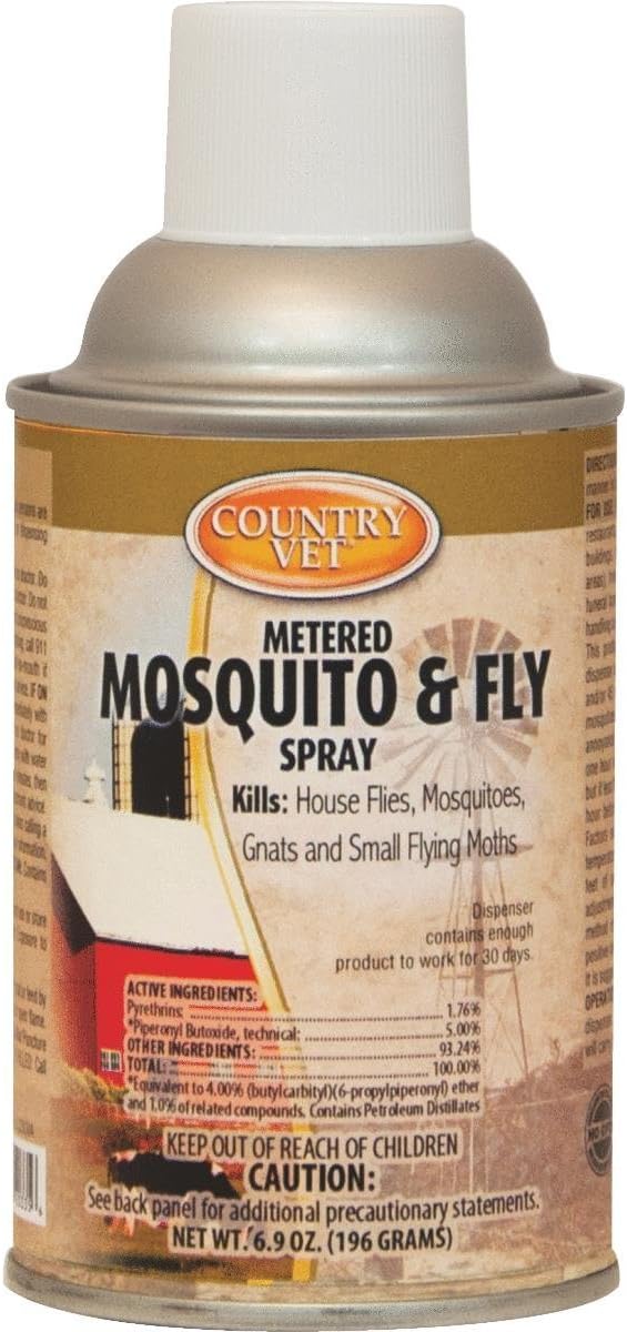 Zep Country Vet metered mosquito and fly spray refill front view aerosol canister