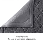 Unipaws litter trapping mat placed next to cat litter box