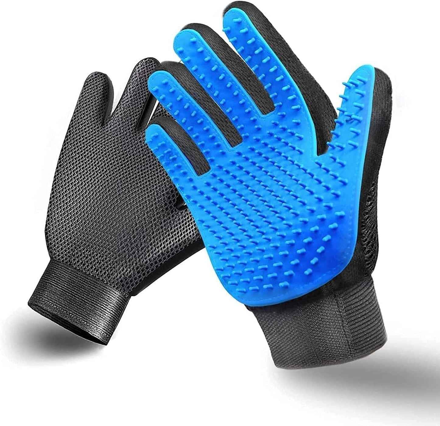 Starroad-Tim Pet Grooming Glove front view blue pair