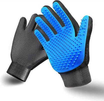 Starroad-Tim Pet Grooming Glove front view blue pair