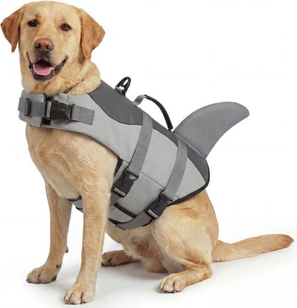 ASENKU Dog Life Jacket - Pet Safety Vest for Swimming & Boating, Shark Life Jacket with Floatation, Dog Lifesavers Swimsuits for Small Medium Large Dogs (RedFlag, XL) - Image 10