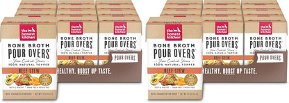 The Honest Kitchen Human Grade Bone Broth POUR OVERS Wet Toppers for Dogs (12 Pack), 5.5 oz - Beef Stew - Image 9