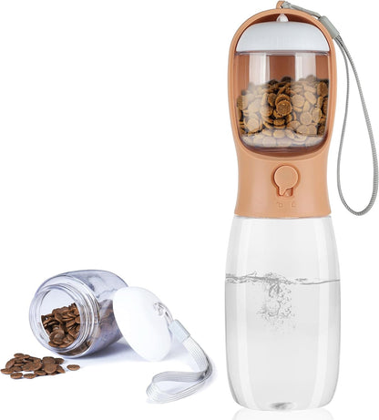Dog Water Bottle with Food Container, Portable Leak Proof Pet Water Dispenser for Walking Hiking Travel, Puppy Essentials Accessories for Small Large Dogs, Dog Gifts (10oz/15oz/19oz) - Image 14
