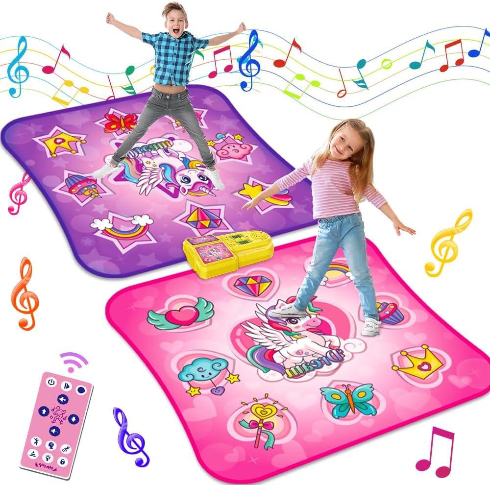 Terramus kids dance mat front view with LED lights