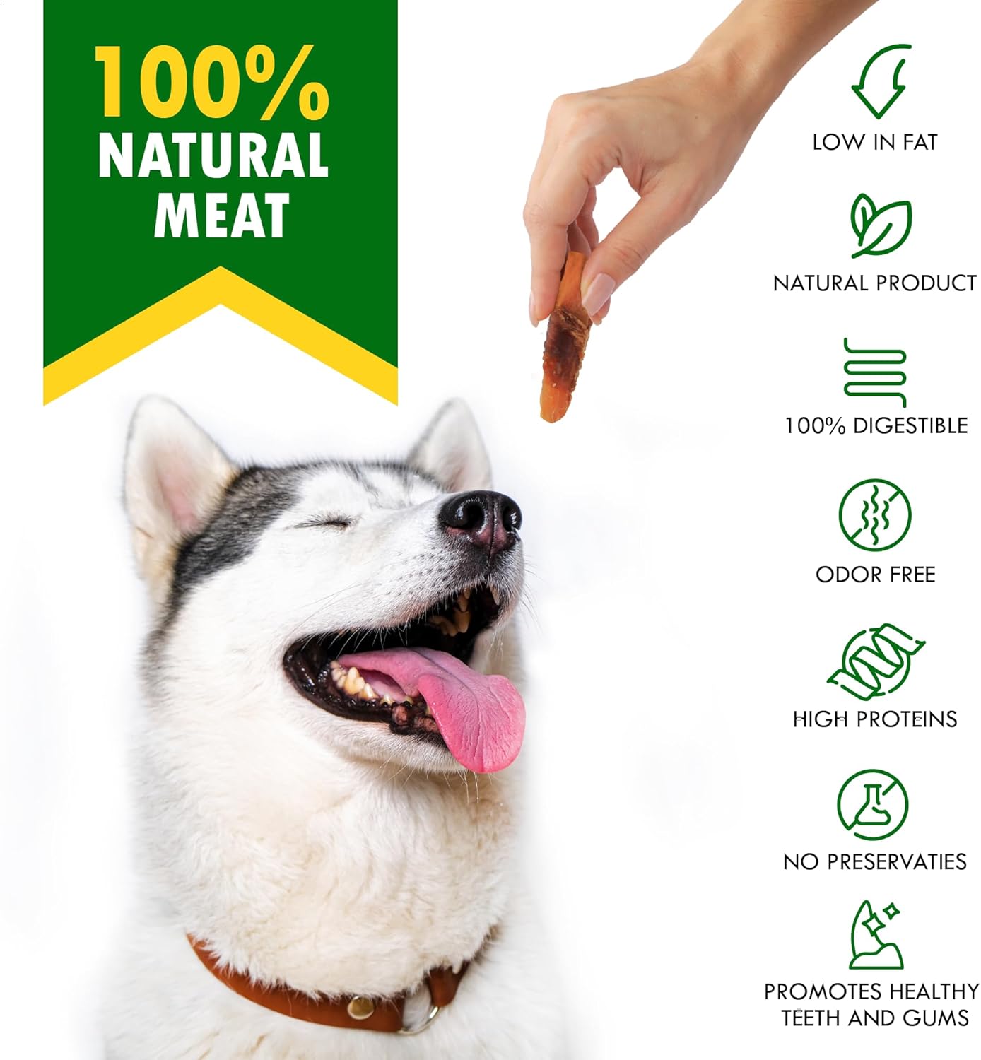 Back of package showing ingredients for Beloved Pets dog snacks