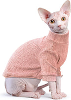 Idepet pink X Small cat pullover sweater showing material texture