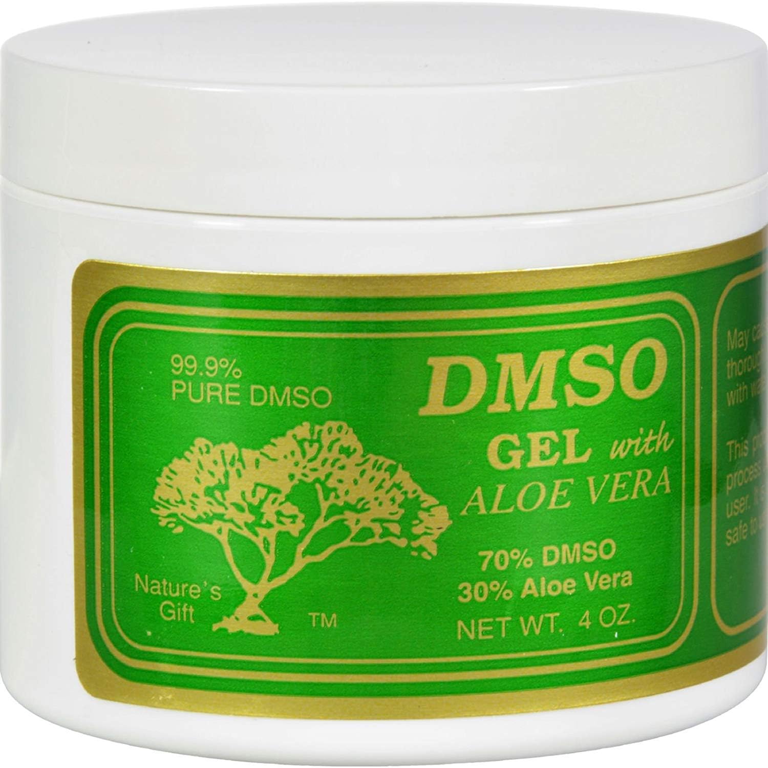 DMSO Gel with Aloe Vera 4 Ounce jar front view
