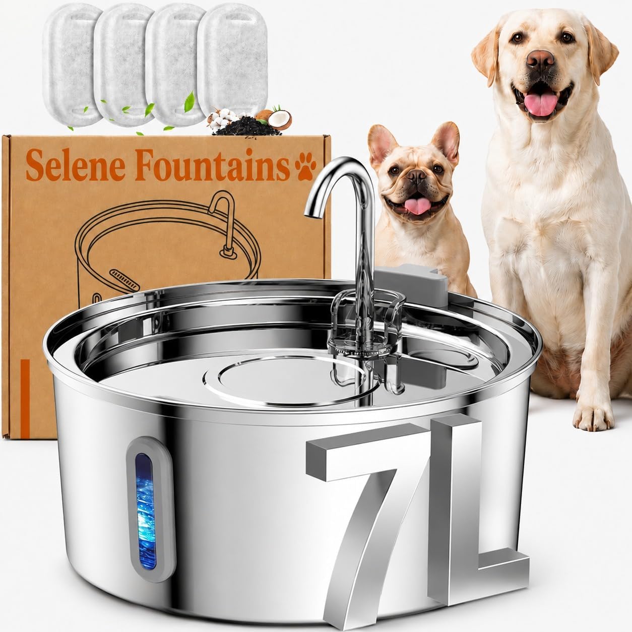 Sitiour pet water fountain placed in a modern home setting