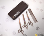 We Love Doodles professional stainless steel curved shears for pet face shaping