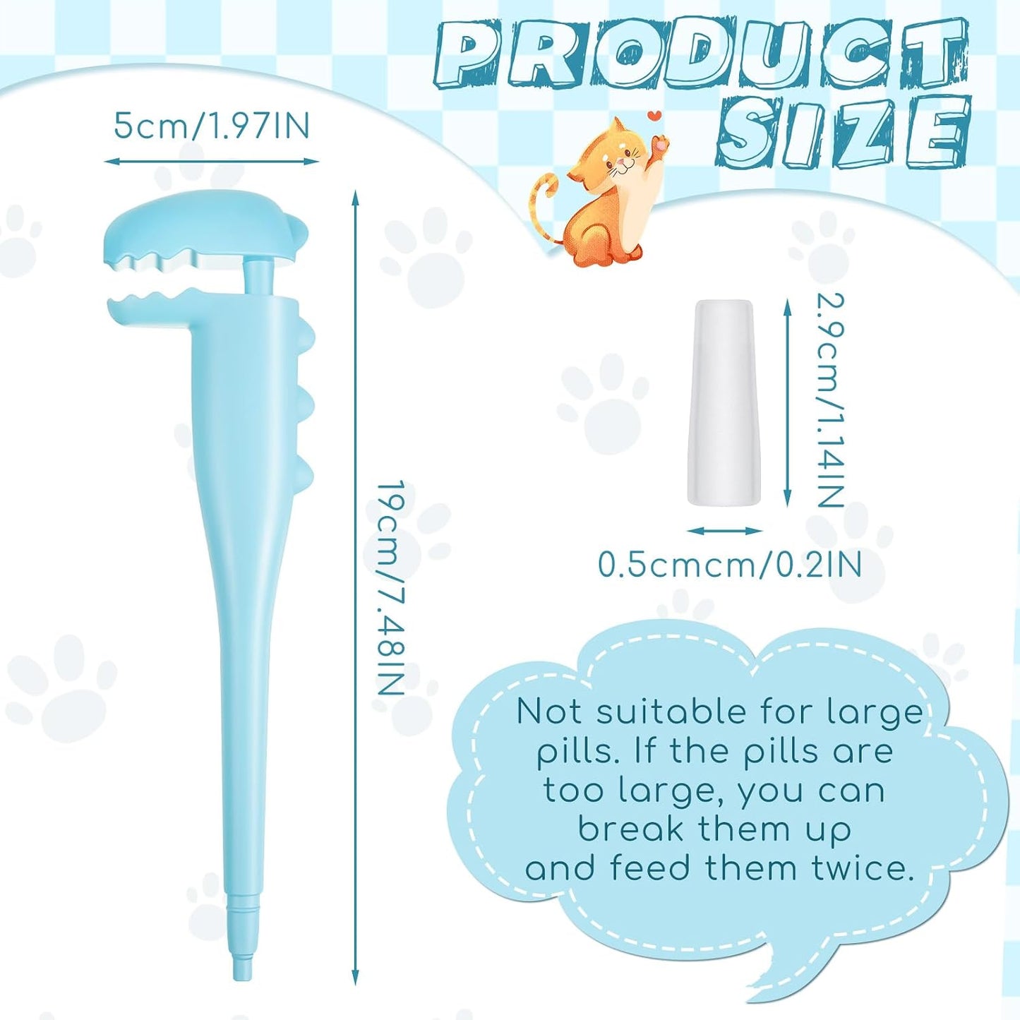 Close up of the soft silicone tip on the Reallnaive dog piller shooter.
