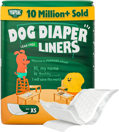 PAWPANG Disposable Dog Diaper Liners Booster Pads for Male & Female Dogs, 100ct, 5 Sizes Options, Doggie Diaper Inserts fit Most Types of Dog Diapers - Pet Belly Bands & Male Wraps (Small(100ct)) - Image 13