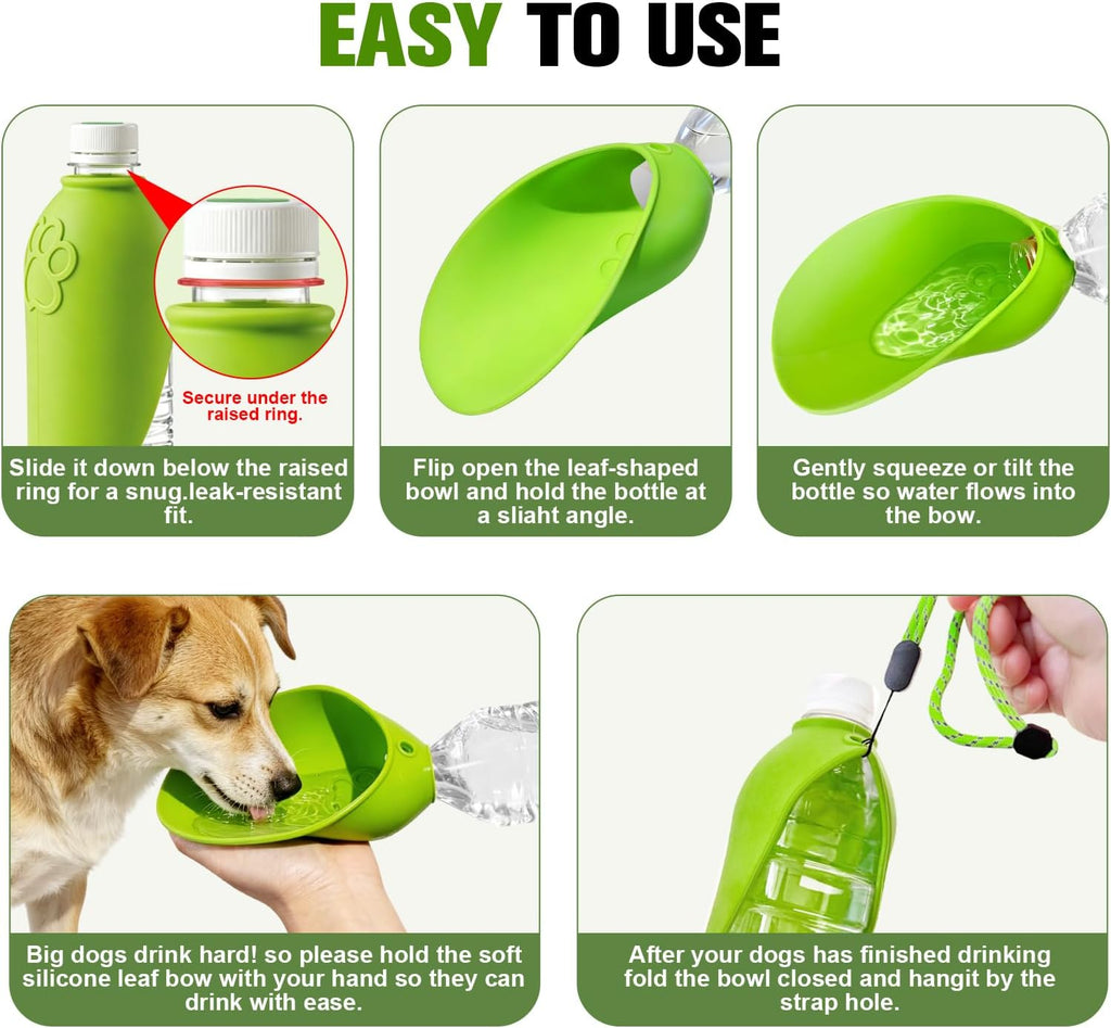 Yonisole reversible dog water dispenser folded flat for compact storage in a backpack.