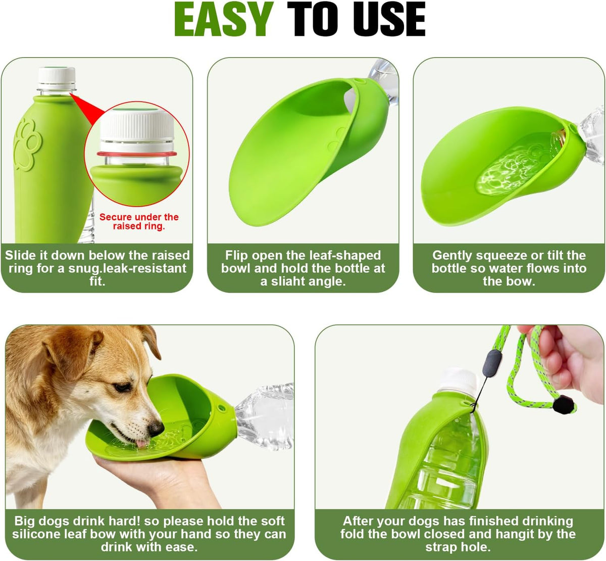 Yonisole reversible dog water dispenser folded flat for compact storage in a backpack.