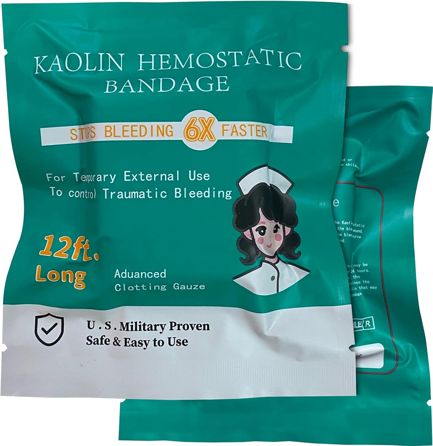 Sapbontchi Quick Clot Gauze advanced hemostatic first aid packaging front view