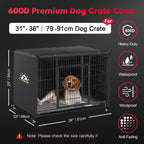 Zettum 600D oxford cloth kennel cover roll up mesh window open