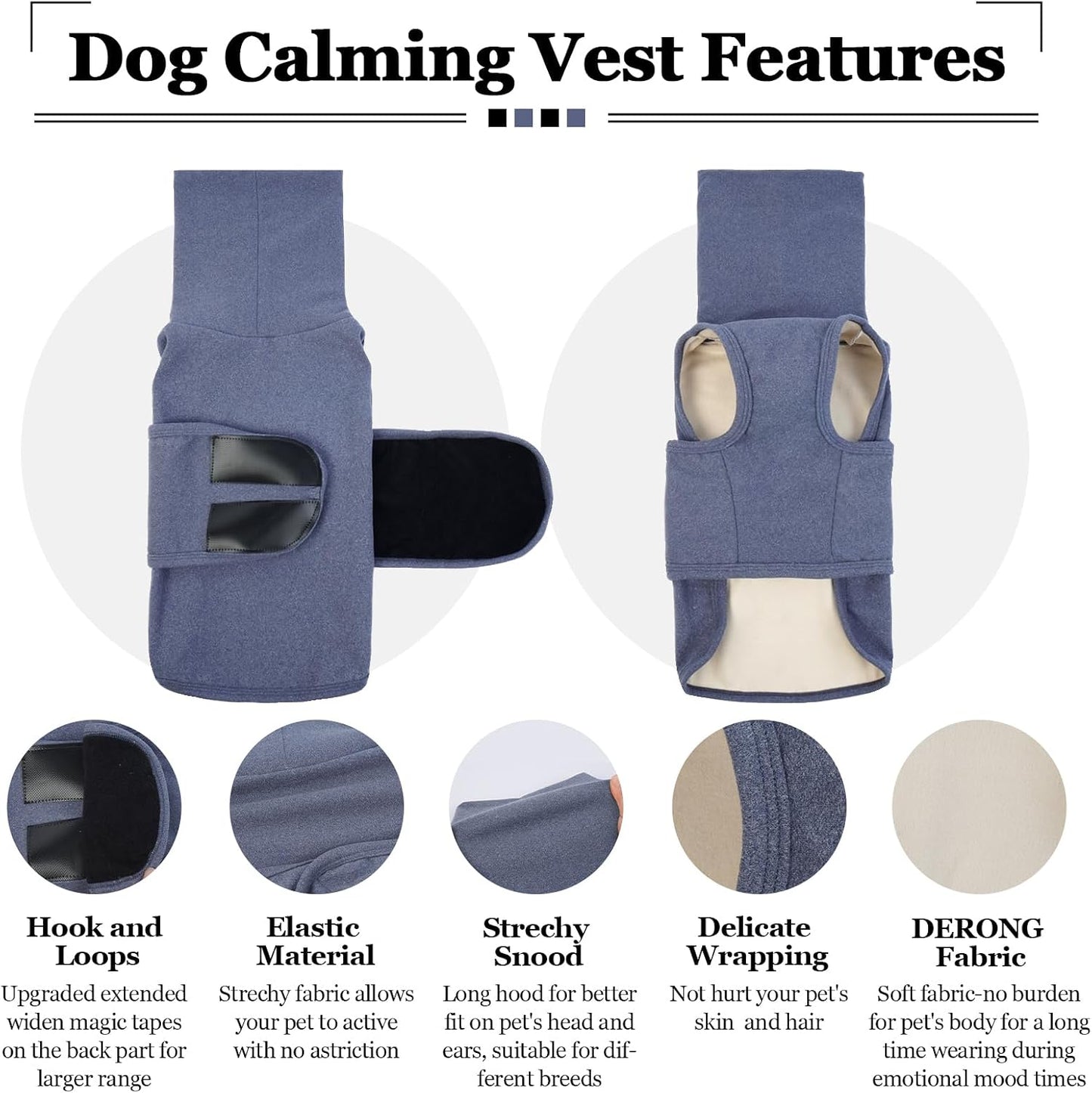 ROZKITCH large dog anxiety vest used during fireworks and thunder protection