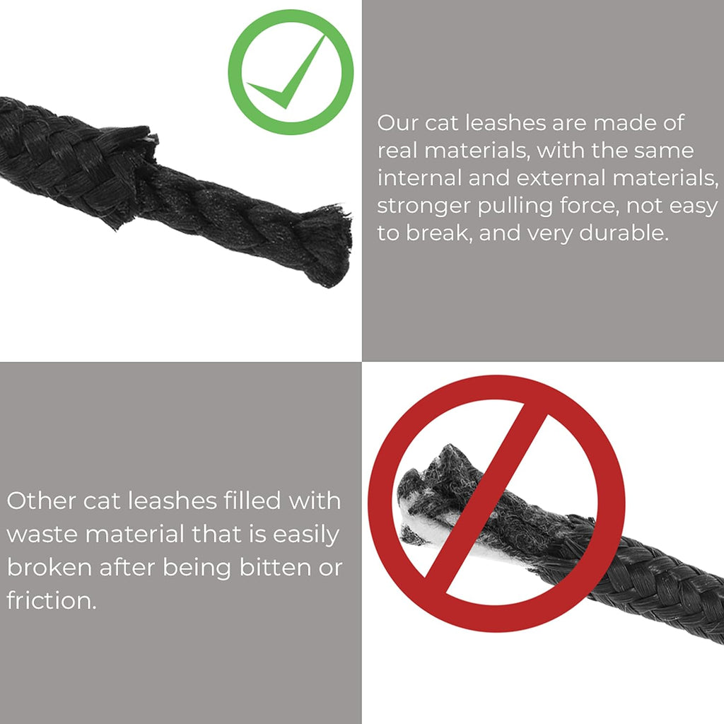 Detailed shot of the reflective stitching woven into the black polyester rope material.