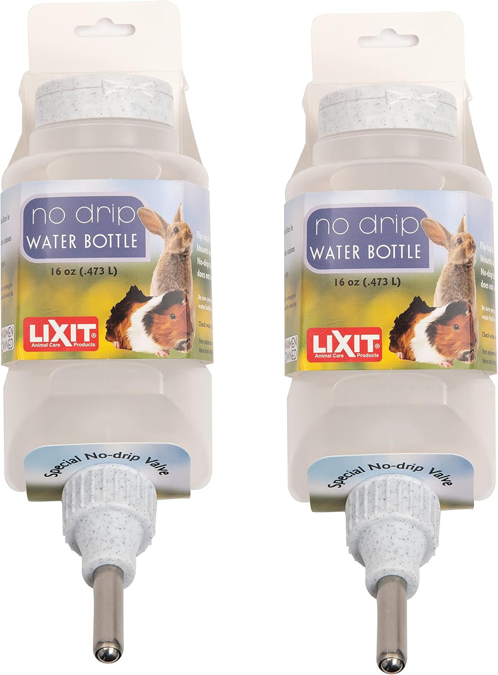 Lixit(R) Top Fill No Drip Water Bottles for Rabbits, Ferrets, Hamsters, Guinea Pigs, Rats, Chinchillas and Other Small Animals - Made in USA (Granite (Pack of 1), 44 Ounce) - Image 10