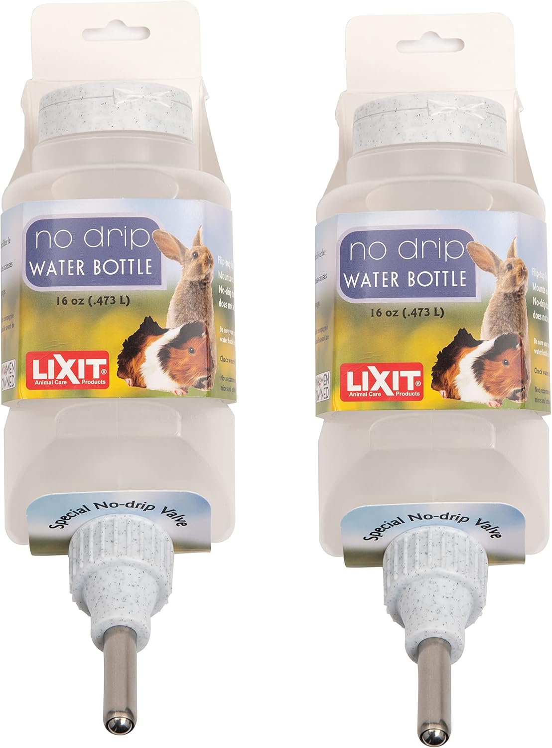 Lixit(R) Top Fill No Drip Water Bottles for Rabbits, Ferrets, Hamsters, Guinea Pigs, Rats, Chinchillas and Other Small Animals - Made in USA (Granite (Pack of 1), 44 Ounce) - Image 10