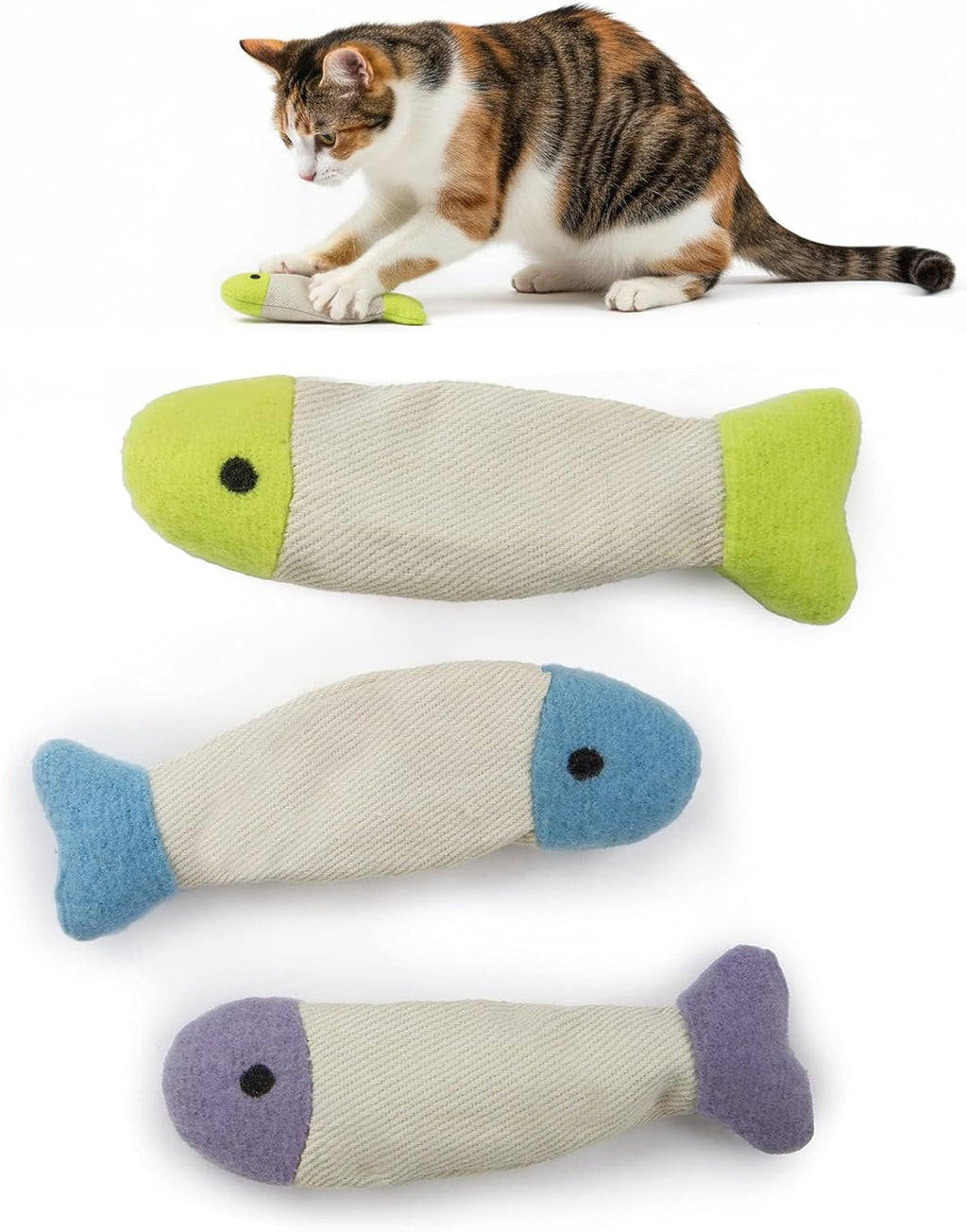 SmartyKat fish toy dimensions and size reference