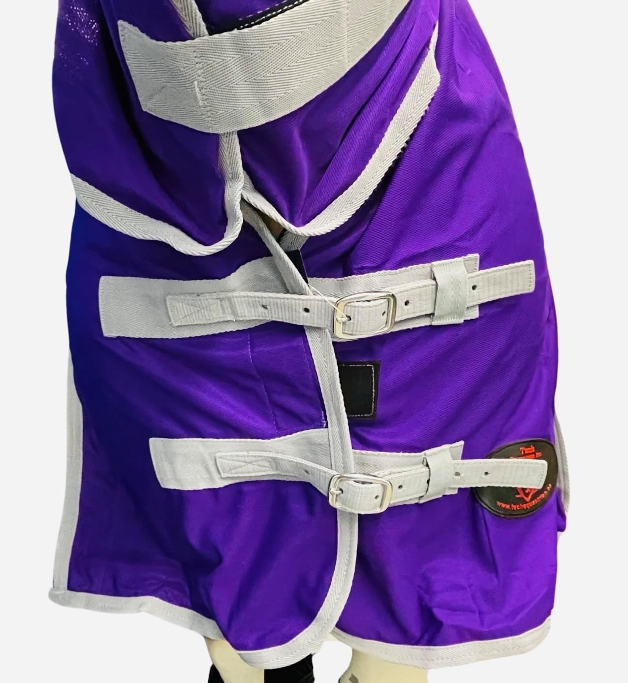 Tech Equestrian breathable mesh horse sheet showing the six movement gussets