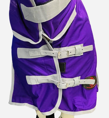 Tech Equestrian breathable mesh horse sheet showing the six movement gussets