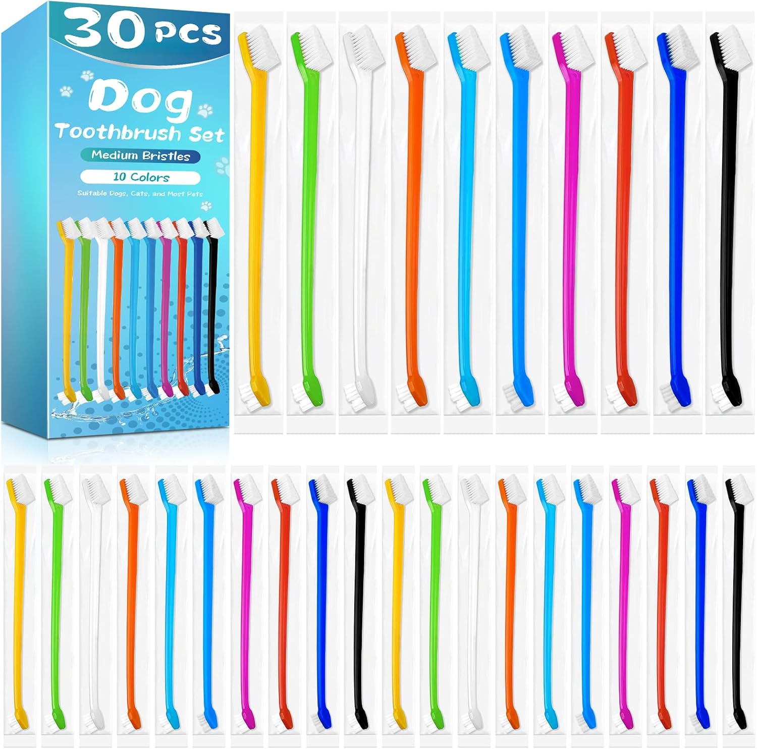 Navona 30 piece dog toothbrush kit front view