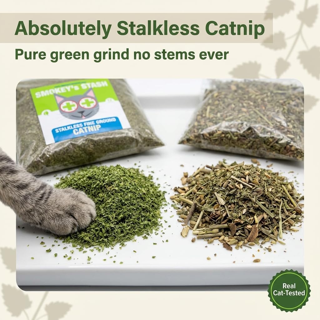 Twelve ounce bulk supply of premium ground catnip perfect for stuffing DIY kitten toys