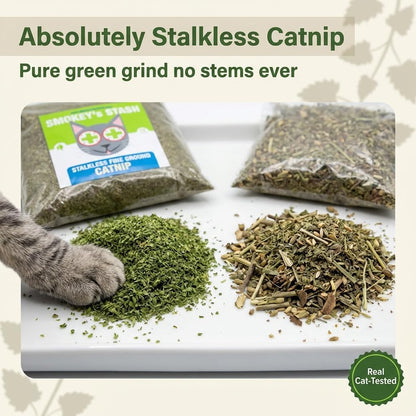 Twelve ounce bulk supply of premium ground catnip perfect for stuffing DIY kitten toys