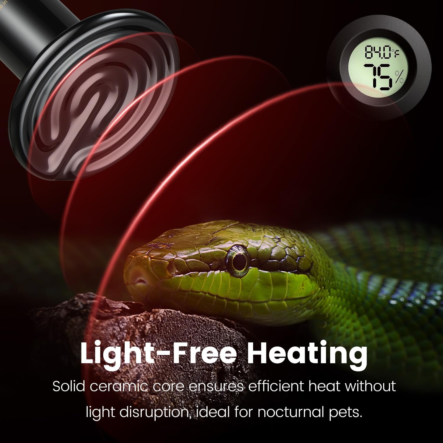 Deep dome reptile light fixture with dual independent power control