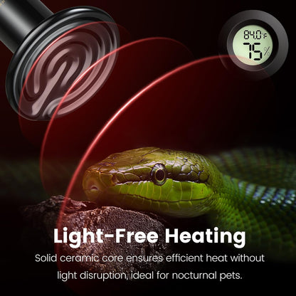 Deep dome reptile light fixture with dual independent power control