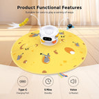 ZOMISIA automatic cat toy bundle including all interchangeable worm and feather attachments.