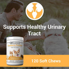 Vet Classics Cranberry Comfort pet bladder control supplement jar showing ingredient facts