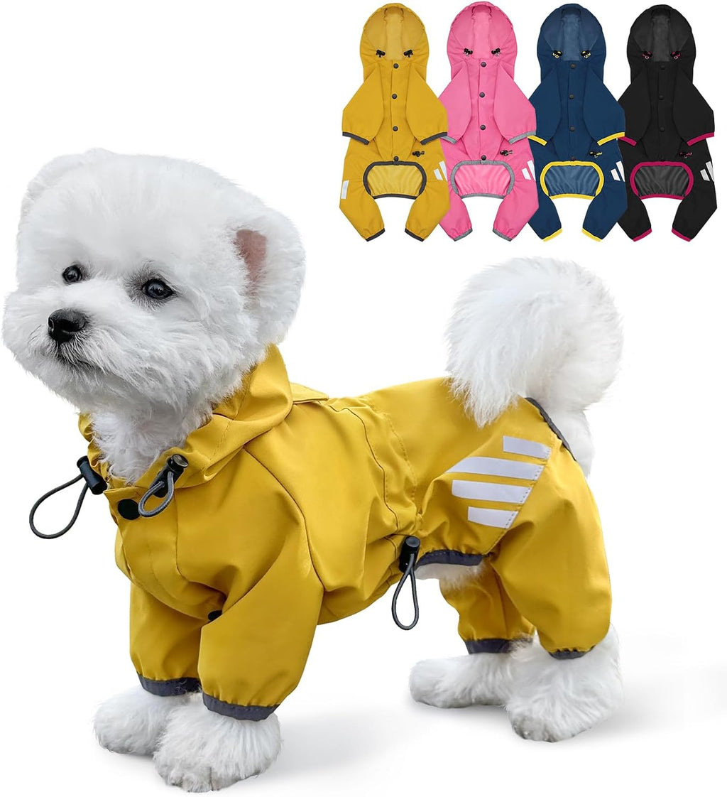 Premium imported weather protective puppy gear on plain background