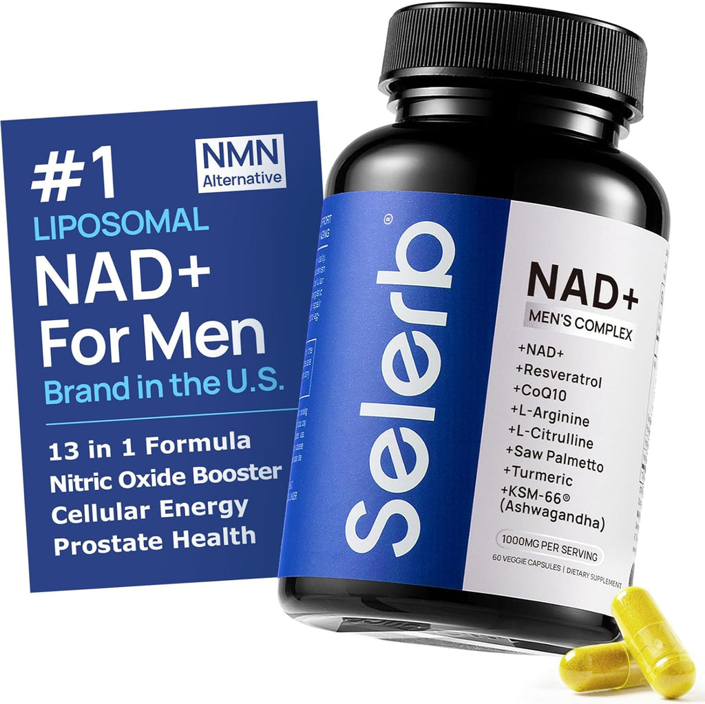 Selerb NAD plus supplements for men front view bottle