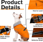 Leash hole feature on back of Lelepet dog coat