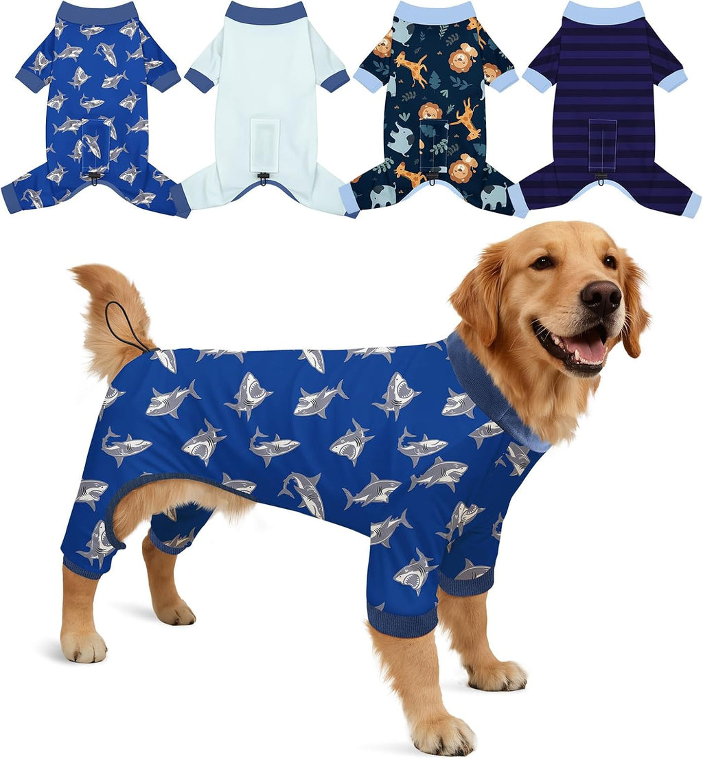 Glittme 4 Pack Dog Pajamas for Small Dogs Girl Boy, Soft Stretchy Puppy Onesies Jumpsuit, Breathable Pet Pjs Clothes for Sleeping & Anti-Shedding, Cute Doggy Apparel Vest - Image 9